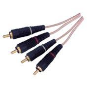 Wholesale Gold plated Connector Clear PVC Blue Colour 2RCA to 2RCA Video cable 1.0Meter from china suppliers