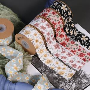 Wholesale Floral Personalized Grosgrain Ribbon Weave Edge Ribbon For Gift Packing from china suppliers