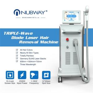 Wholesale 2019 lattest 10 Laser bar FDA diode laser triple wavelength 808nm hair removal machine painless rapid result from china suppliers