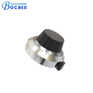 Wholesale 46mm Aluminum Turns Counting Dial Potentiometer Knob For 6.4mm Shaft H-46-6A from china suppliers