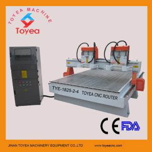 Wholesale High efficiency Multi-heads Plywood relief cnc engraving machine TYE-1825-2T4 from china suppliers
