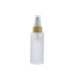 50ml Frosted Glass Bottle with Bamboo Cap Cosmetic Container Dia 37mm* H95mmn