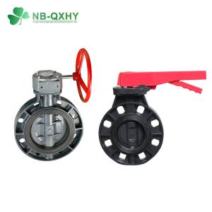 Wholesale Flange Connection PVC Butterfly Valve for Pressure Test Water Supply Valve by Gear Handle from china suppliers