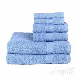 Wholesale 100% Cotton 6 Piece Absorbent Towel Set Bath Towel Hand Towel Wash Towel from china suppliers