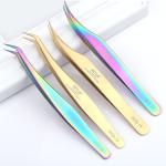 Anti Magnetic Eyelash Volume Tweezers , HRC45 Eyelash Isolation Tweezers