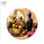 Large Kitchen Decoration Modern Glass UV Clock for Home Restraurant Decor
