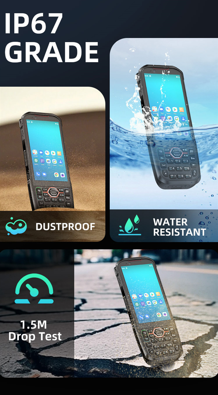 6GB Ram 64GB Rom Industrial Handheld Pda 4.2 Inch Pda Portable Device With 20MP Rear Camera