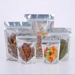 Glossy Reusable Laminated Aluminum Foil Food Delivery Ziplock Bags Yin Yang