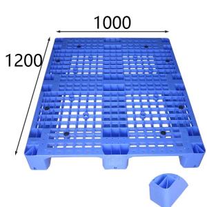 Wholesale Static Load 6000 Kg Rackable Plastic Pallets Euro Standard HDPE Blue 1200x1000 from china suppliers