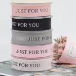 Craft DIY High Light 6mm Polyester Gift Packing Ribbon with JUST FOR YOU Logo