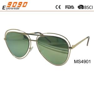 Wholesale Newest Style 2018 Eyewear Fashionable Sunglasses,made of metal,UV 400 Protection Lens from china suppliers