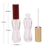 Screen Printing Logo 5ml Waist-length Plastic Lip Glaze Tube for All Skin Types