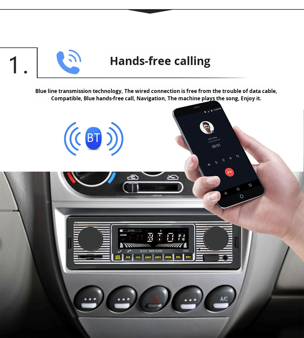 Creatall Guard Dragon 5513 New Car MP3 Player BT Wireless Hands-Free USB Connection Car Charger