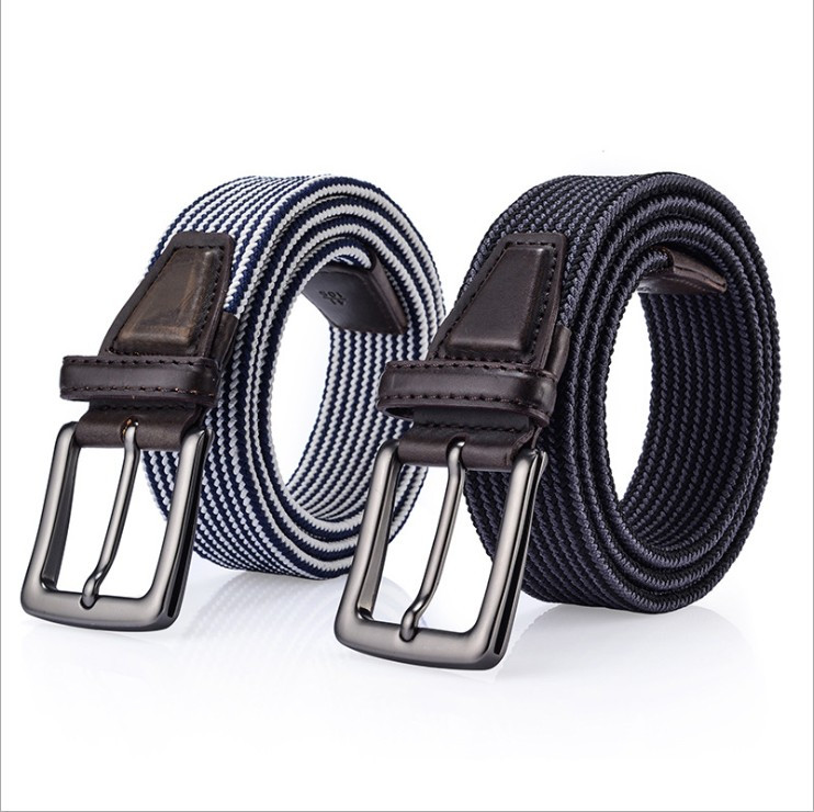 Braided Canvas Fabric Elastic Belt