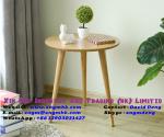 Economical and durable round oak green paint in the living room coffee table