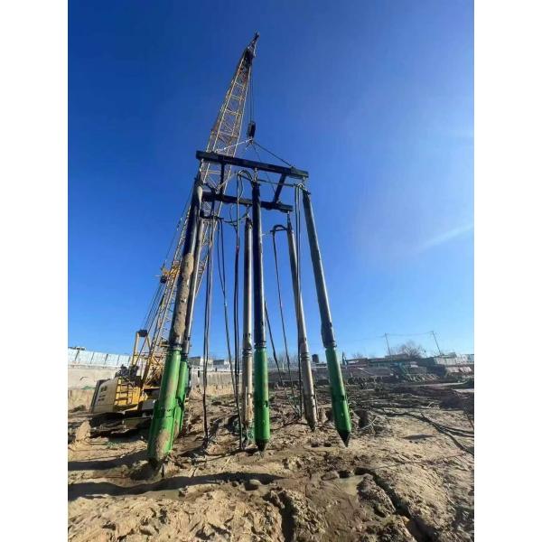 China manufacturer 214kN centrifugal force Vibroflotation Device mounted to drilling rig sharing power system