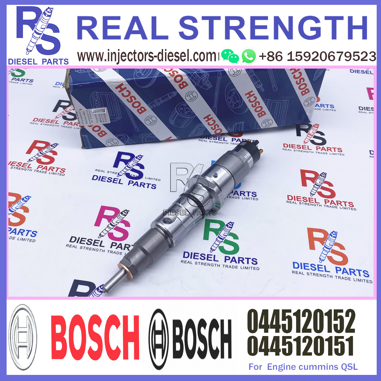 High quality diesel nozzle assembly pump injector 0445 120 152 0445120152 0445120151 for common rail system