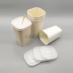 12/16/22oz Disposable square paper cup single PE coated hot paper cup ,for