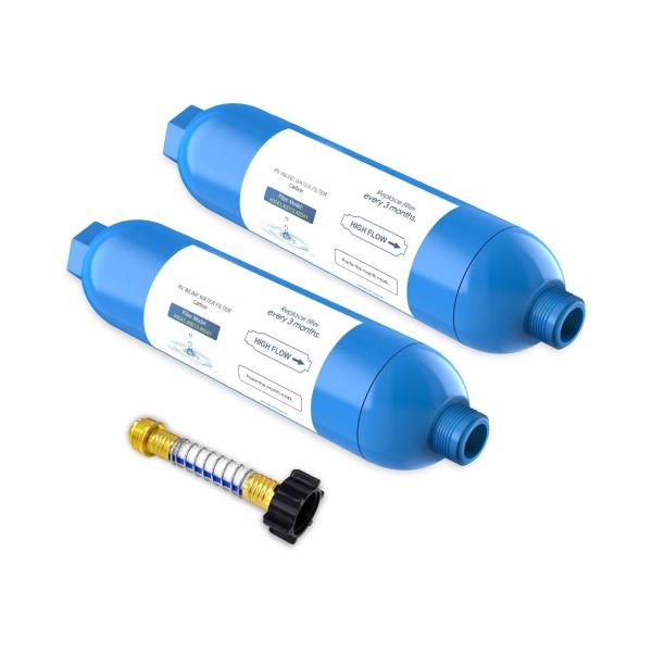 NSF Certified Marine Water Filter with 1 Flexible Hose Protector 3-Month Filter Life