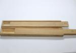 Natural Style Slide Top Wooden Box , Laser Engraved Logo Pine Wooden Pencil Box