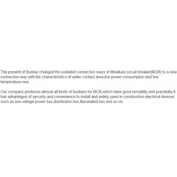 Pin type fork type copper busbar insulated comb bus bar