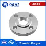 Stainless Steel Threaded Pipe Flange BS4504 PN 25 4 Inch Threaded Flange Raised