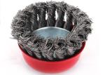 Perfect Rust Removal Knotted Wire Cup Brush / Twist Knot Wire Brush 75mm OD