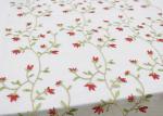 Multi Colored Floral Embroidered Lace Fabrics , Embroidery Mesh Fabric For Party