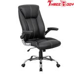 Custom Swivel Racing Style Office Chair , Black PU Leather Racing Office Chair
