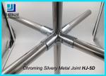 Worktable Chrome Pipe Connectors 5 Way Universal Metal Pipe Joints Union