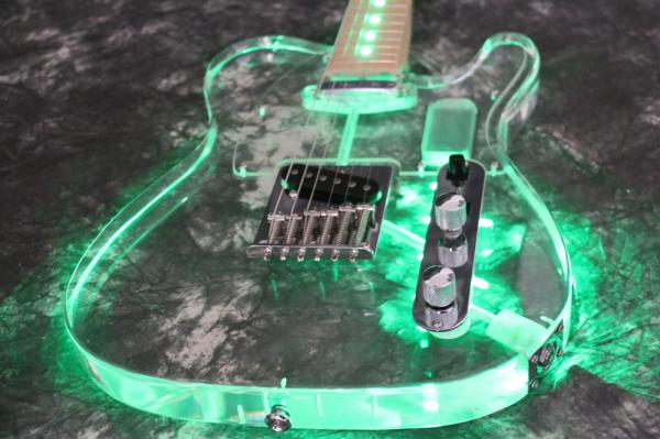 LED Light Glow TL Electric Guitar- Acrylic Electric Guitar,actual pictures showed