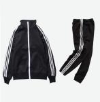 Dry Fitted Striped 100% Cotton Mens Sports Tracksuits High Street Style