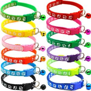 Wholesale Factory Wholesale Cat Collar Pet Bell Collar Multi Color Cat Accessory Safety Buckle Collar For Cat And Puppy from china suppliers