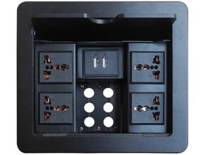 Wholesale Table Mount Desk Power Outlet , Usb Conference Table Electrical Box 236*190mm from china suppliers