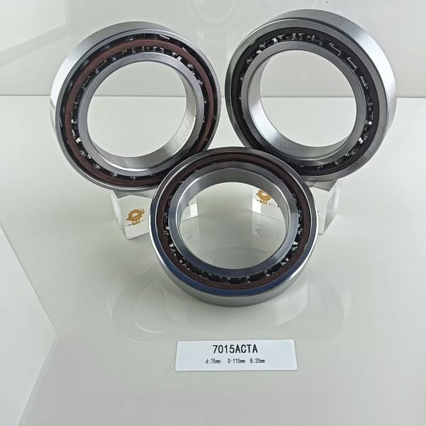 Copper Cage 75*115*20mm Angular Contact Ball Bearing 7015AC for Radial Load Direction