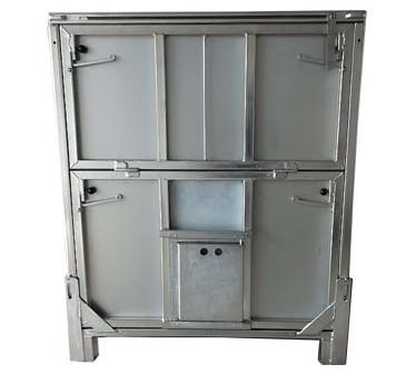 Metal Chemical Storage Tote 1000L Capacity Cold Galvanised Mild Steel Constructi