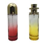Antique Clear Glass Perfume Bottles / Round Cylindrical Elegant Perfume Bottles