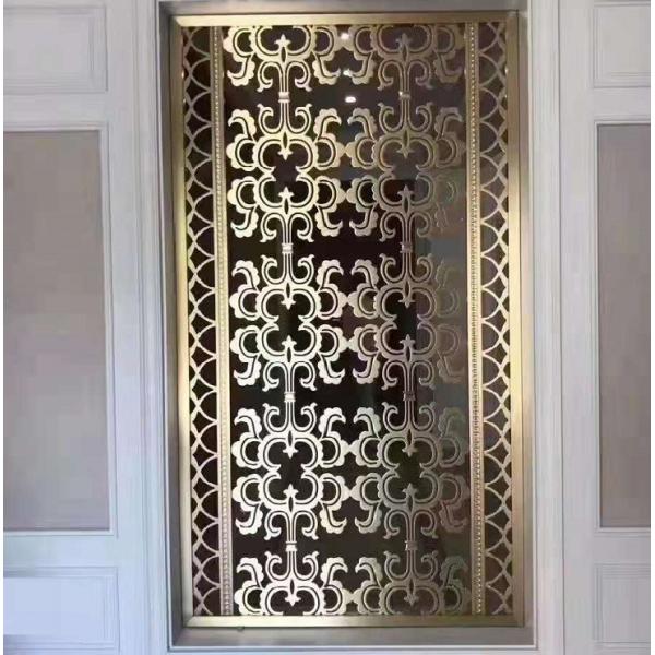 Waterproof laser cut brass screens metal room divider
