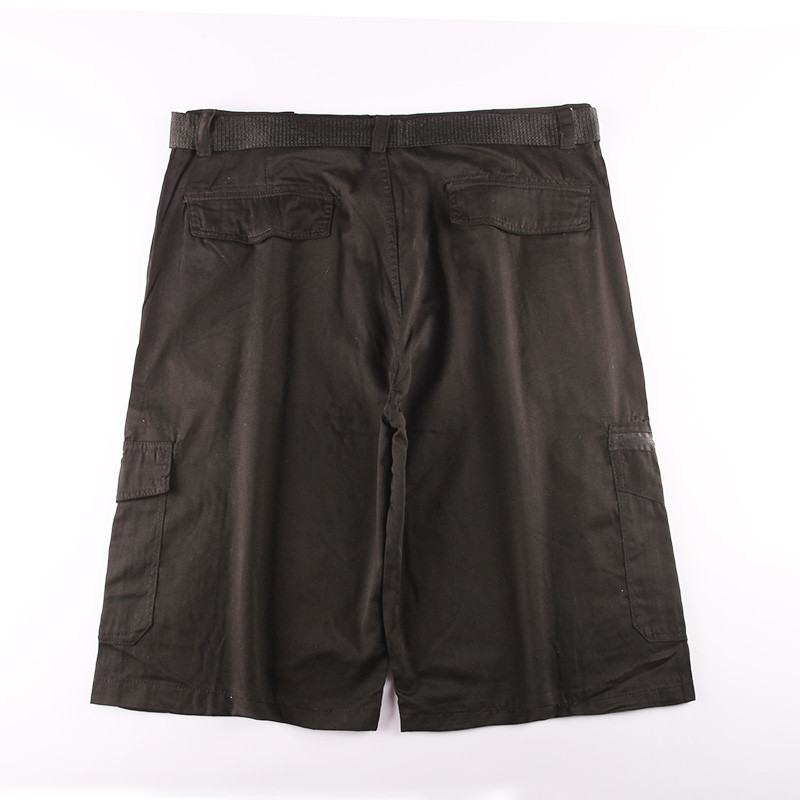 Men Belted Cargo Shorts Summer Sport Casual Pants Multi Pocket