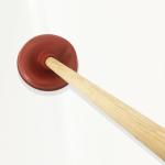 Heavy Duty Force Cup Rubber Small Toilet Plunger Long Wooden Handle Toilet Choke