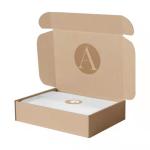 Custom Print Corrugated Brown Kraft Paper Post Mail Box for Fashion Tuck Top