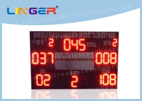 Different Color LED Cricket Scoreboard For Outside Hanging / Mounting Installati