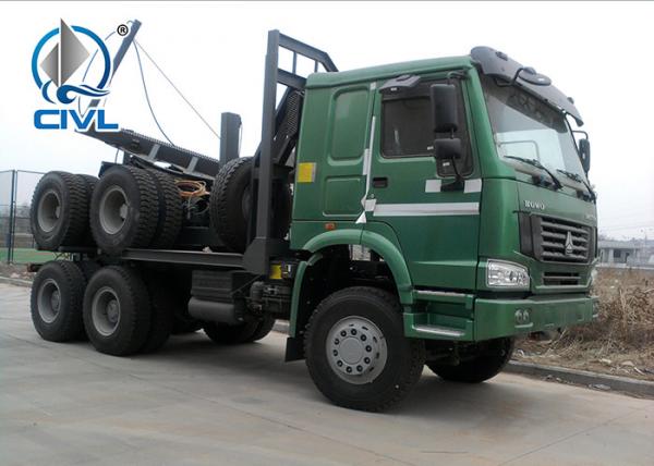 6 X 4 Log Carrier Heavy Equipment Trucks Wooden Transported Truck 40 TON For Transport SINOTRUK HOWO CHASSIS EuroIII