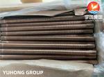 Low Fin Tubes / Integral Fin Tubes Copper Nickel ASTM B111 C70600 For Condensers