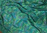 Foil Hologram Double Knitted Printed Nylon Fabric For Leotard Garments