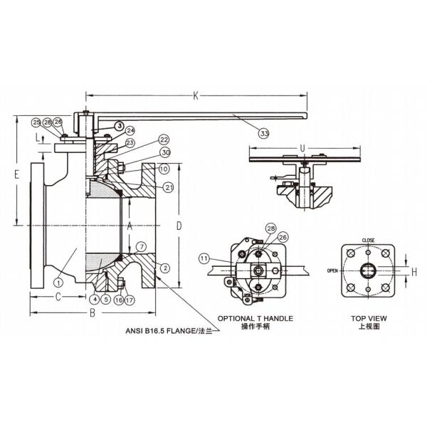 SUFA Floating stainless steel Ball Valve TA Series Flanged End Floating Ball Valve
