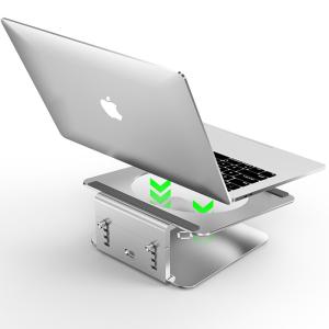 Wholesale 1552g 10mm Thickness Adjustable Notebook Desk Stand Silver Aluminium from china suppliers