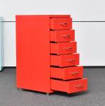 6 Drawer Steel Mobile W410mm D690mm Metal Filing Cabinet