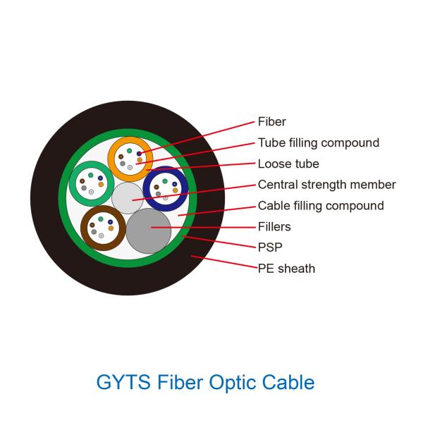 G652d Single Mode Stranded Armored Fiber Optic Cable Outdoor Use Gyts 2 - 288