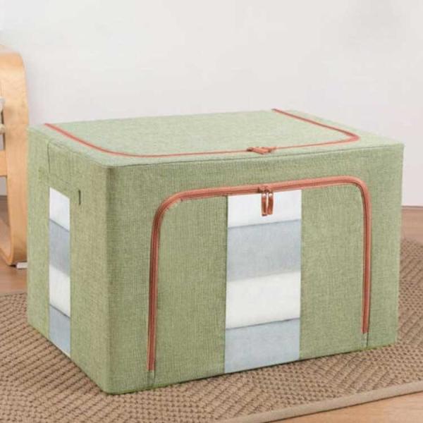 Zippers Oxford Cloth Fabric Storage Containers , 1.4kg Cloth Storage Bins With